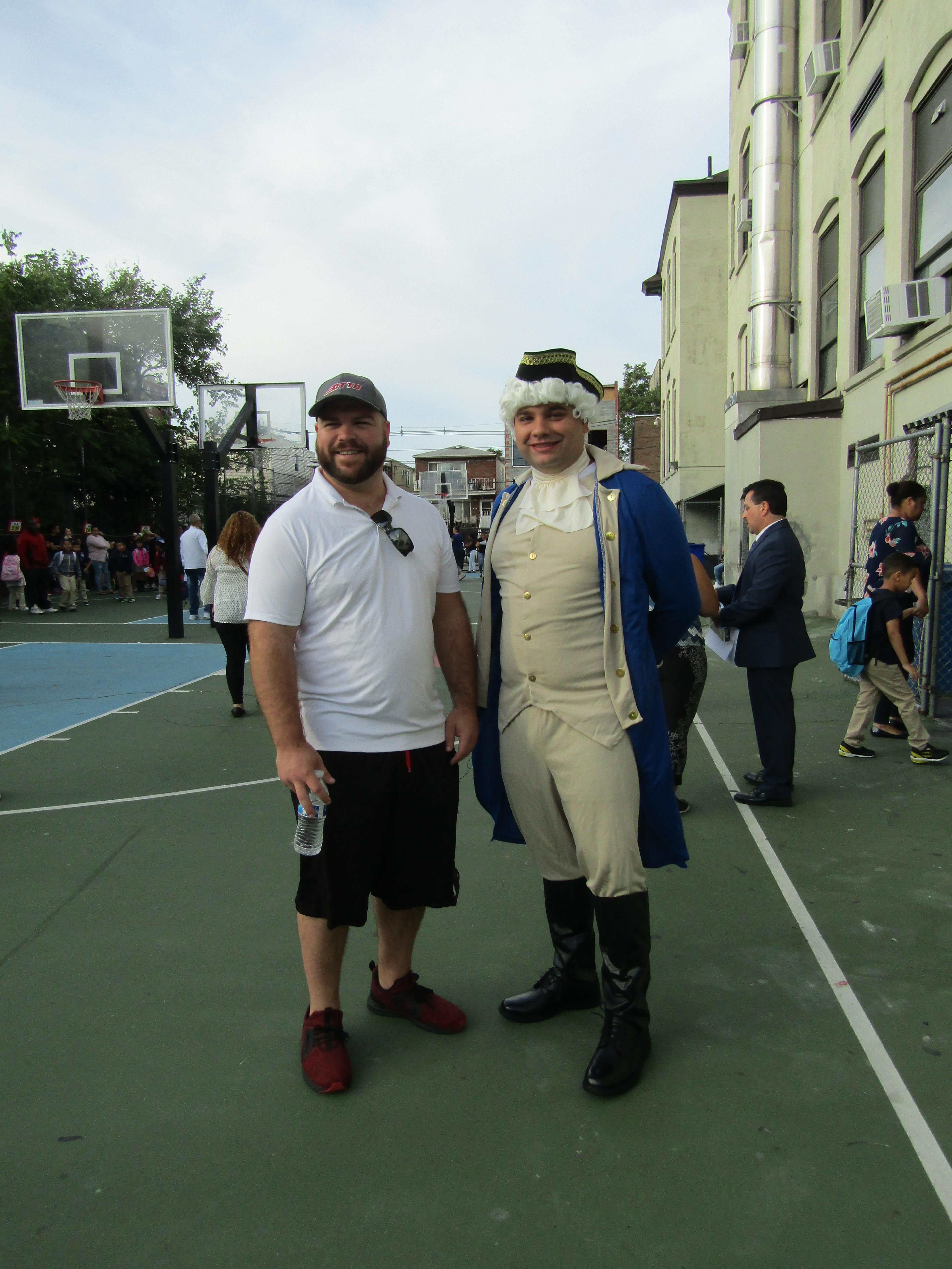 mr. blake and mr. petric dressed as Thomas Jefferson