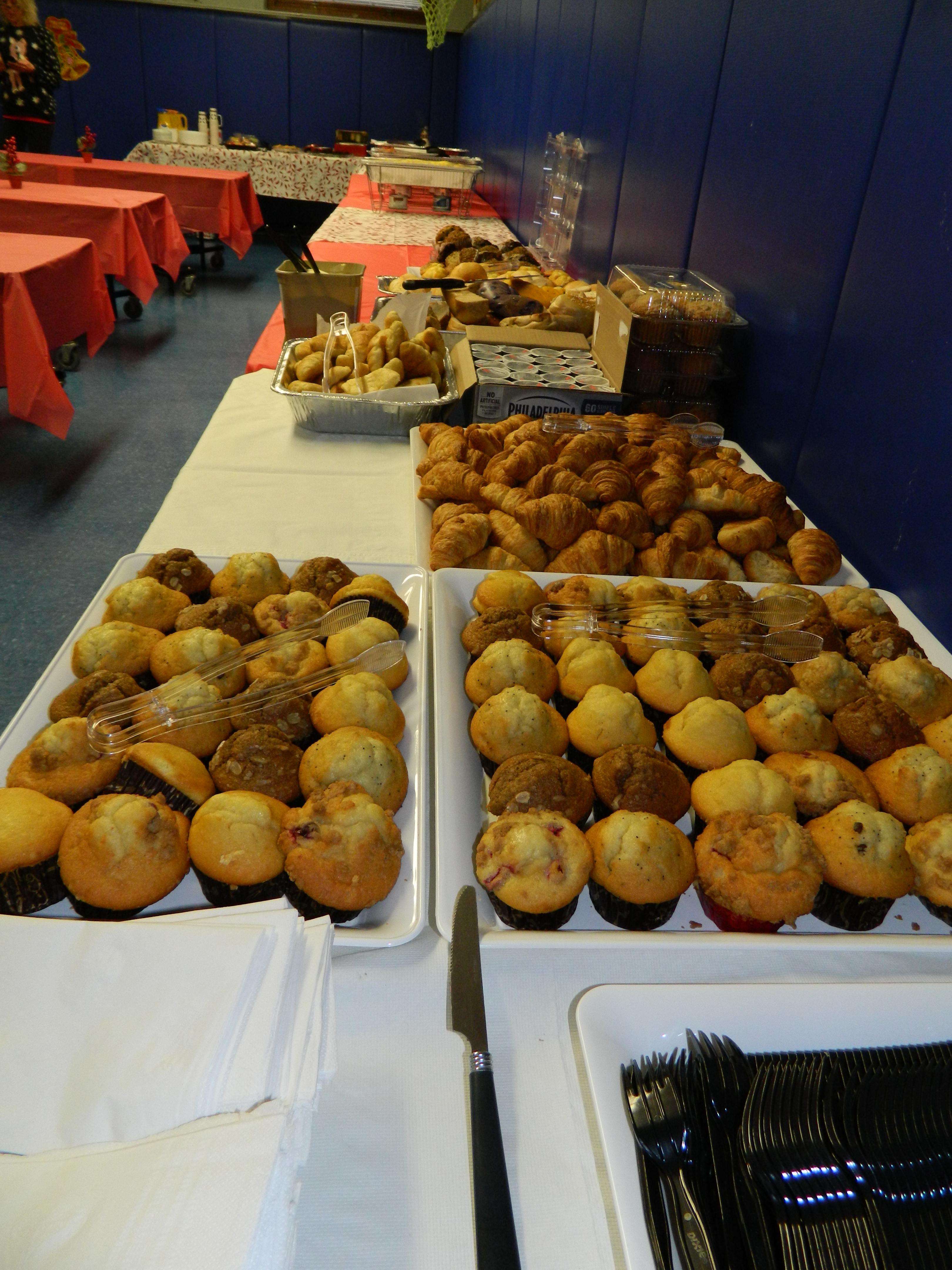 table of pastries and muffins