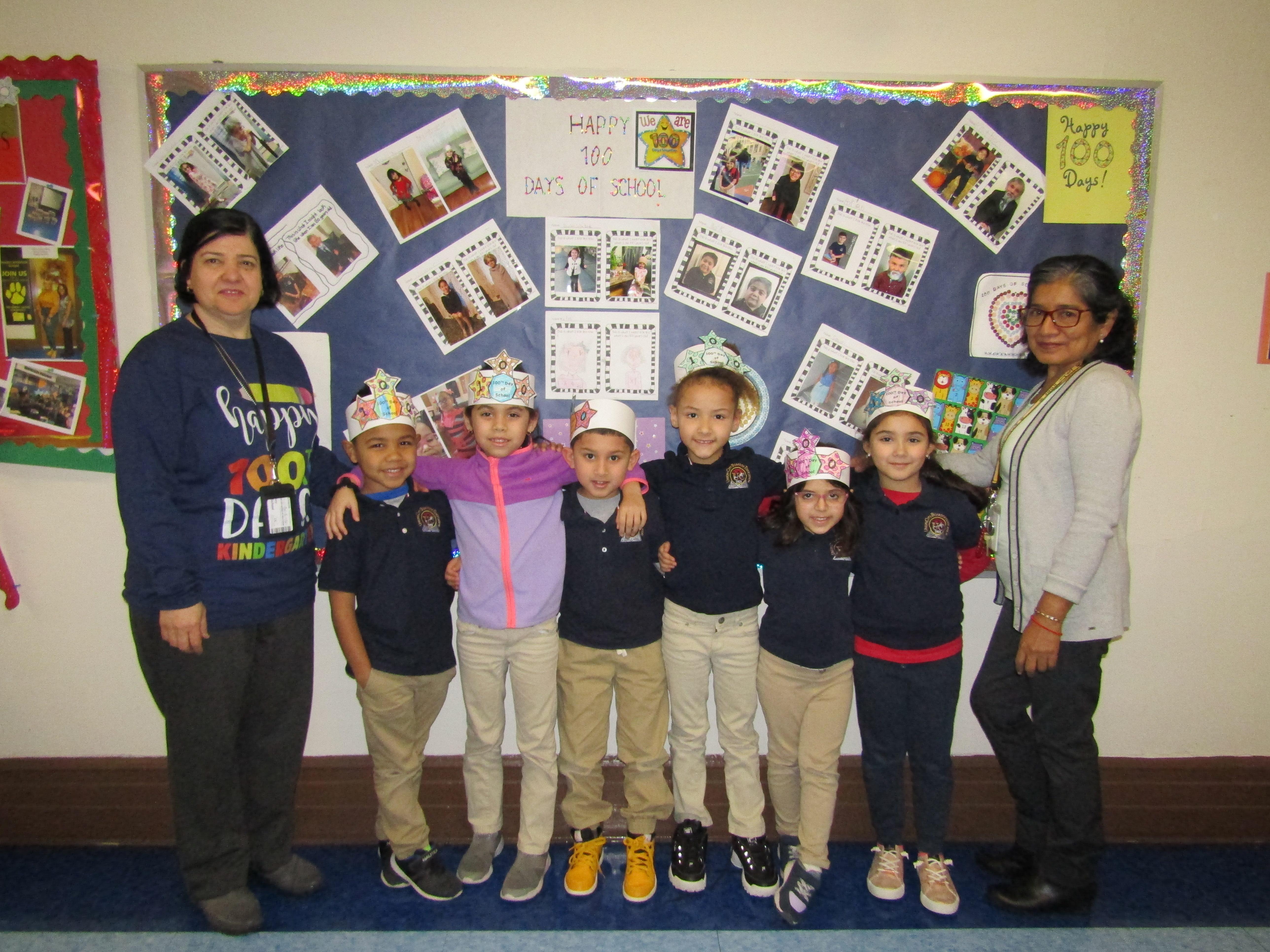 some kindergartners with Mrs. Michael and her aide